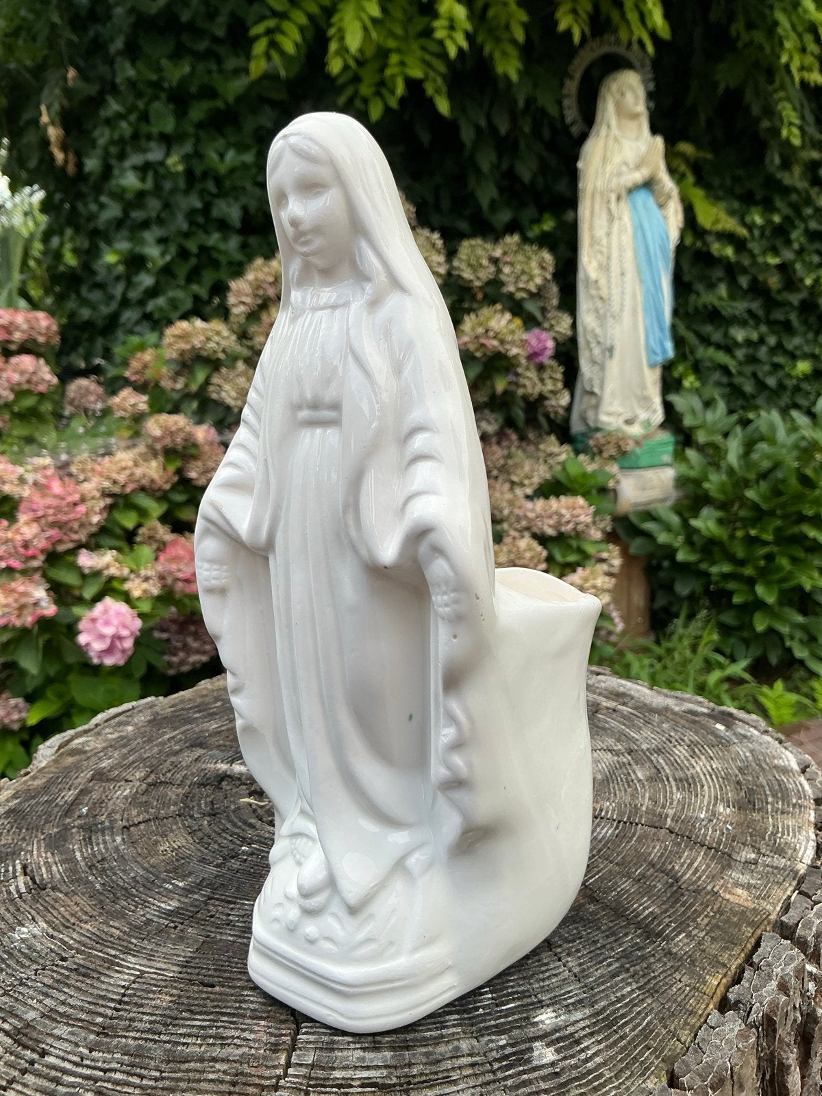 Vintage Porseleinen Wonderdadige Maria ❤️ Plantenbakje, Ophalen of Verzenden