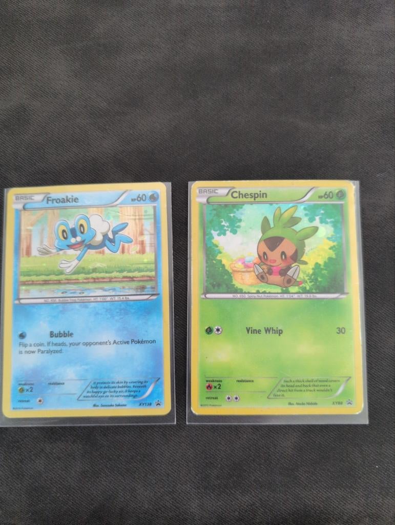 Pokémon kaarten Froakie en Chespin promo's 2015-2016, Ophalen of Verzenden