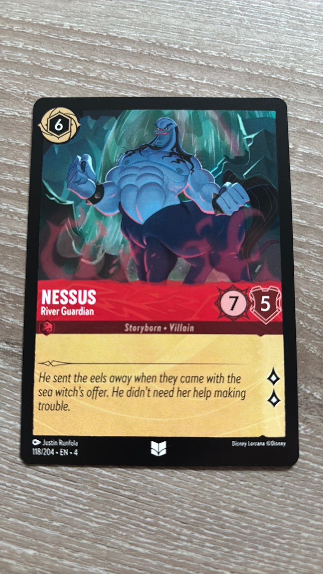 Disney Lorcana Nessus river guardian 118-204 4URS nonfoil, Ophalen of Verzenden, Zo goed als nieuw
