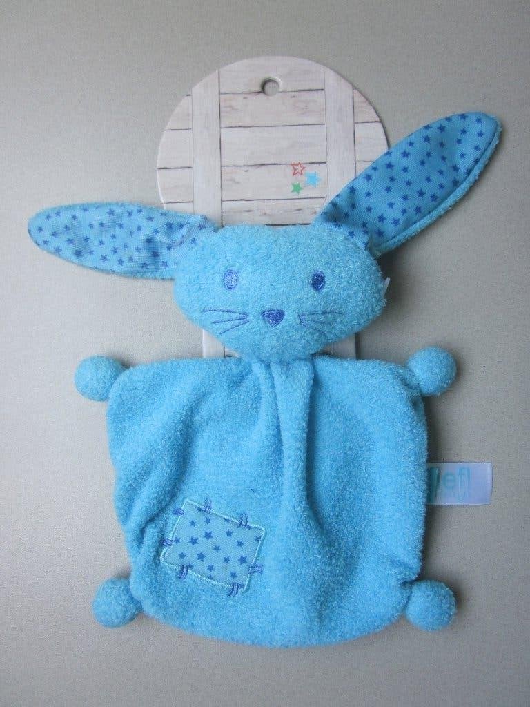 lief! lifestyle Nicotoy Simba turquoise/blauw doekje konijn, Kinderen en Baby's, Speelgoed | Knuffels en Pluche, Overige karakters