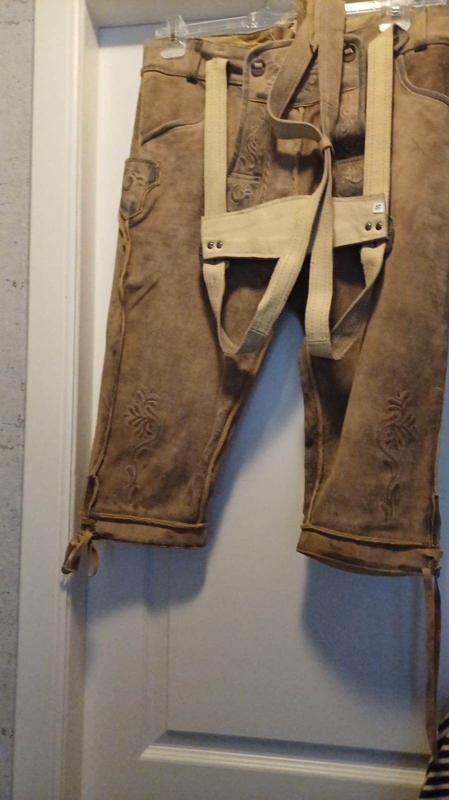 Lederhose maat 50 tot over de knie, Kleding | Heren, Ophalen, Gedragen, Maat 48/50 (M), Bruin