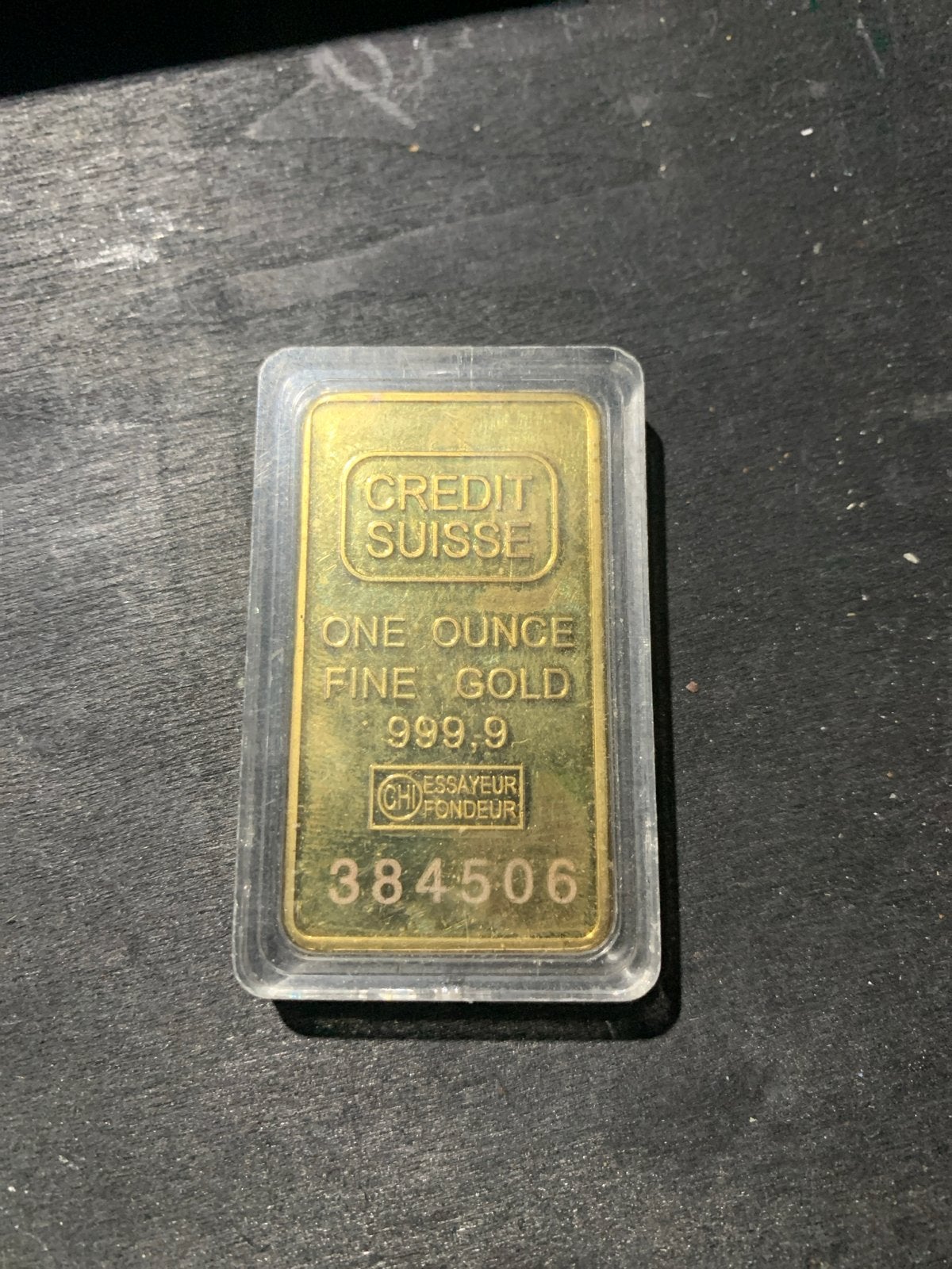 Credit Suisse 1 ounce goudbaar 999.9 fijn goud, Postzegels en Munten, Edelmetalen en Baren, Ophalen of Verzenden, Goud