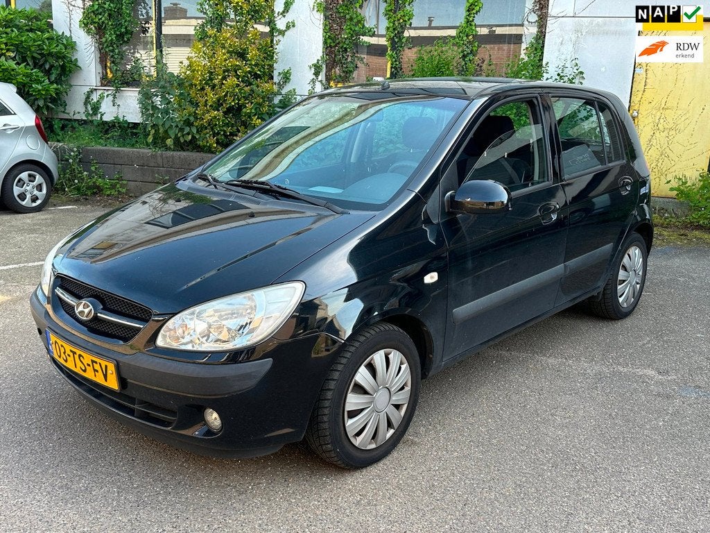 Hyundai Getz 1.4i Active Cool / Airco, Voorwielaandrijving, 450 kg, 4 cilinders, Zwart