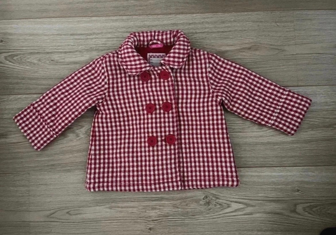 Hema jasje maat 74 rood wit geruit, Ophalen of Verzenden, Gebruikt, Meisje, Jasje