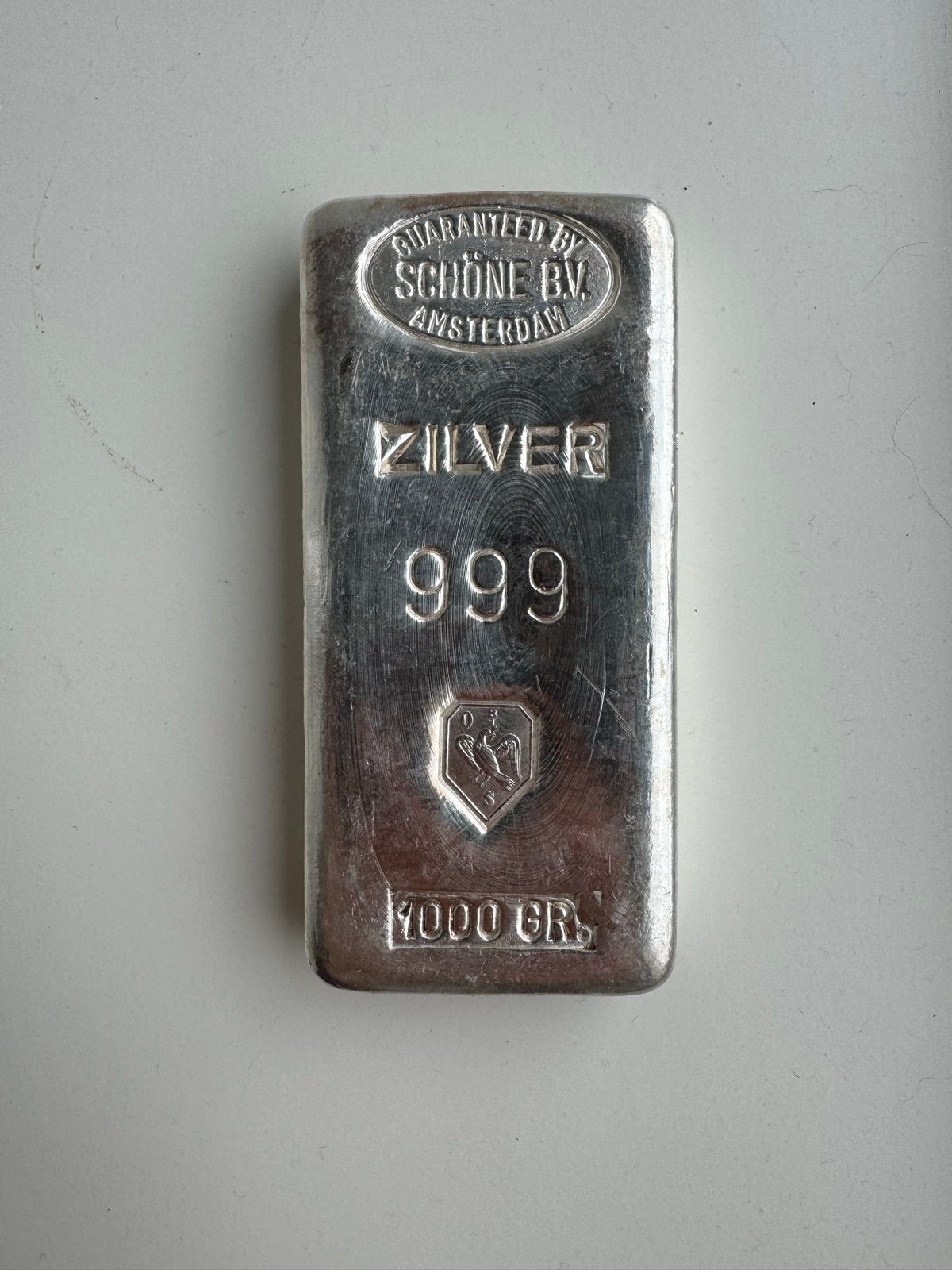 1kg Schöne zilverbaar .999, Postzegels en Munten, Ophalen of Verzenden, Zilver