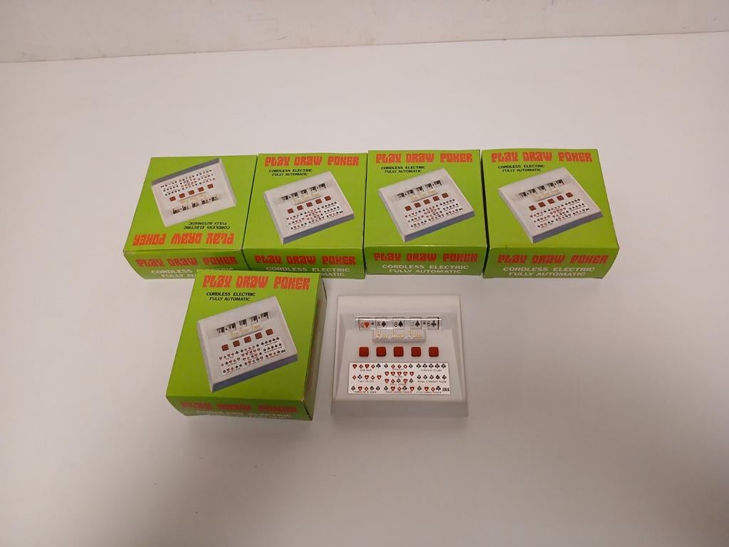 5 stuks play draw poker table top poker spel New old stock, Verzamelen, Automaten | Gokkasten en Fruitautomaten, Ophalen of Verzenden
