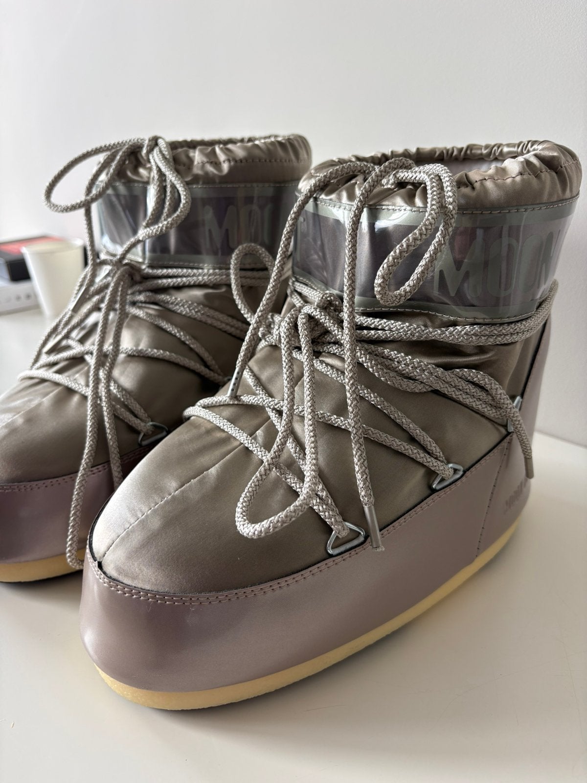 Moonboot icon low glance 39/41, Beige, Snowboots, Ophalen of Verzenden, Zo goed als nieuw
