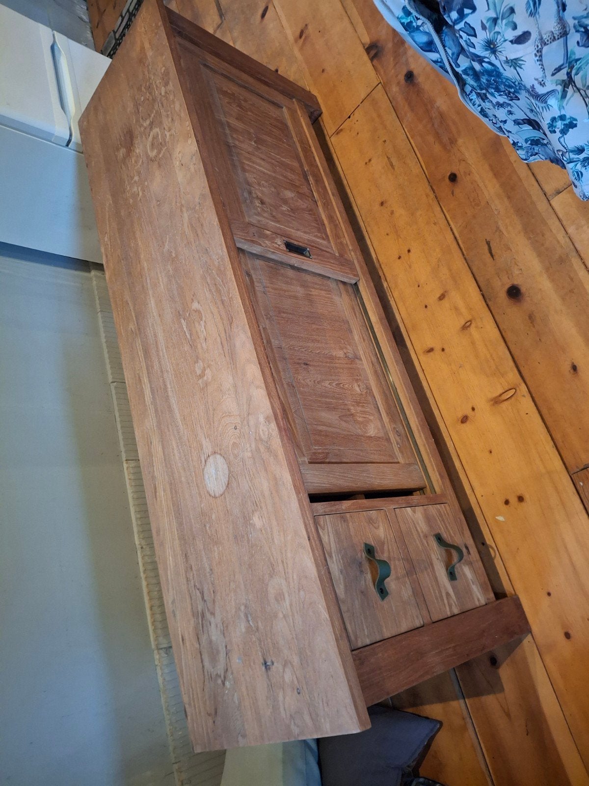 Teak Houten TV Meubel - Gebruikt, Goede Staat, Ophalen, Teakhouse, Gebruikt, 150 tot 200 cm