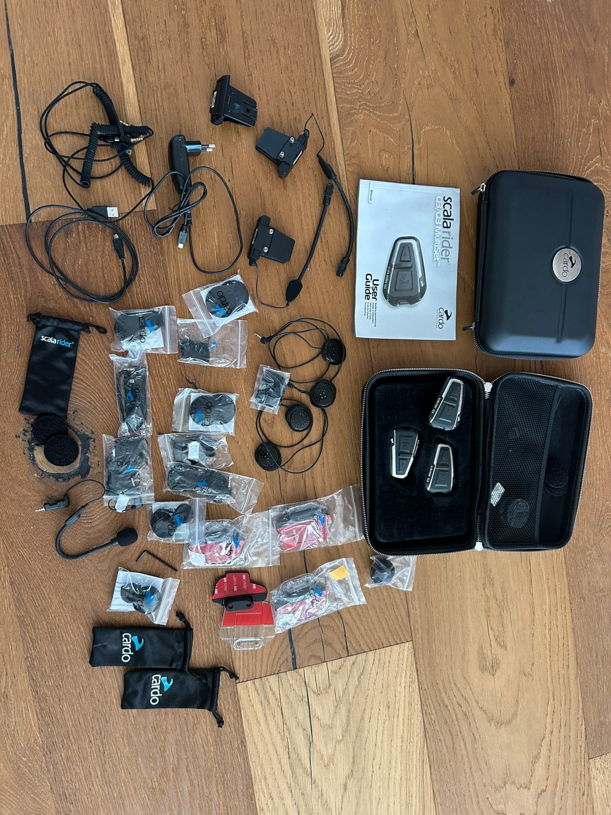 Cardo Scala Rider Q3 Multiset - Complete set, Motoren, Ophalen of Verzenden, Zo goed als nieuw