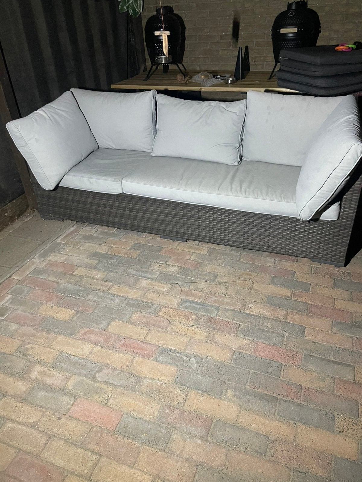 Lounge bank, Tuin en Terras, Tuinsets en Loungesets, Ophalen, Zo goed als nieuw, Wicker, Bank