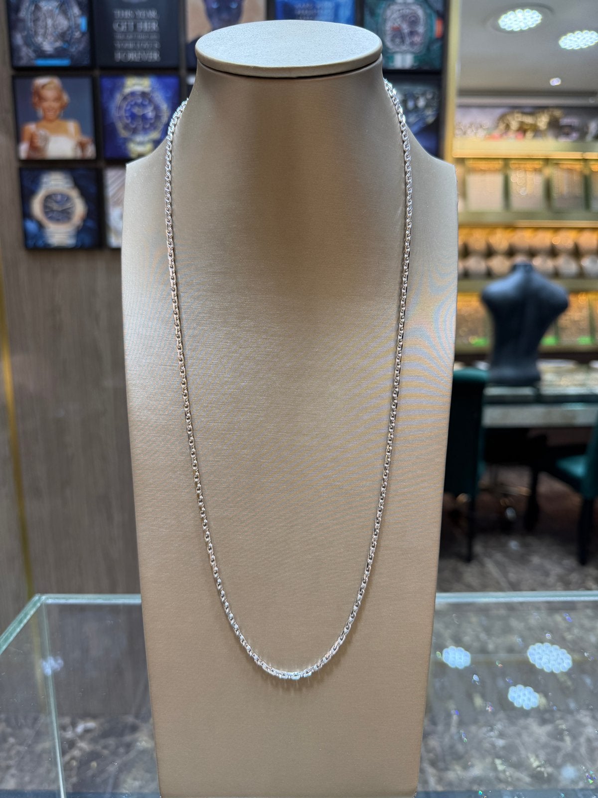 14KT Goud - 19.5 Gram - Ketting - ANKER - Wit goud