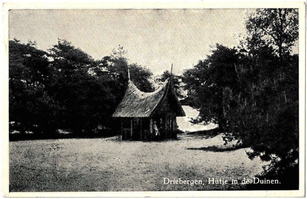 Driebergen (U), hutje in de duinen, gelopen kaart,, Verzenden, 1940 tot 1960, Gelopen, Utrecht