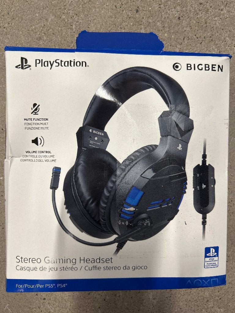 Bigben Stereo Gaming Headsetvoor PS5 en PS4 – zwart/blauw, Verzenden, Nieuw, Sony