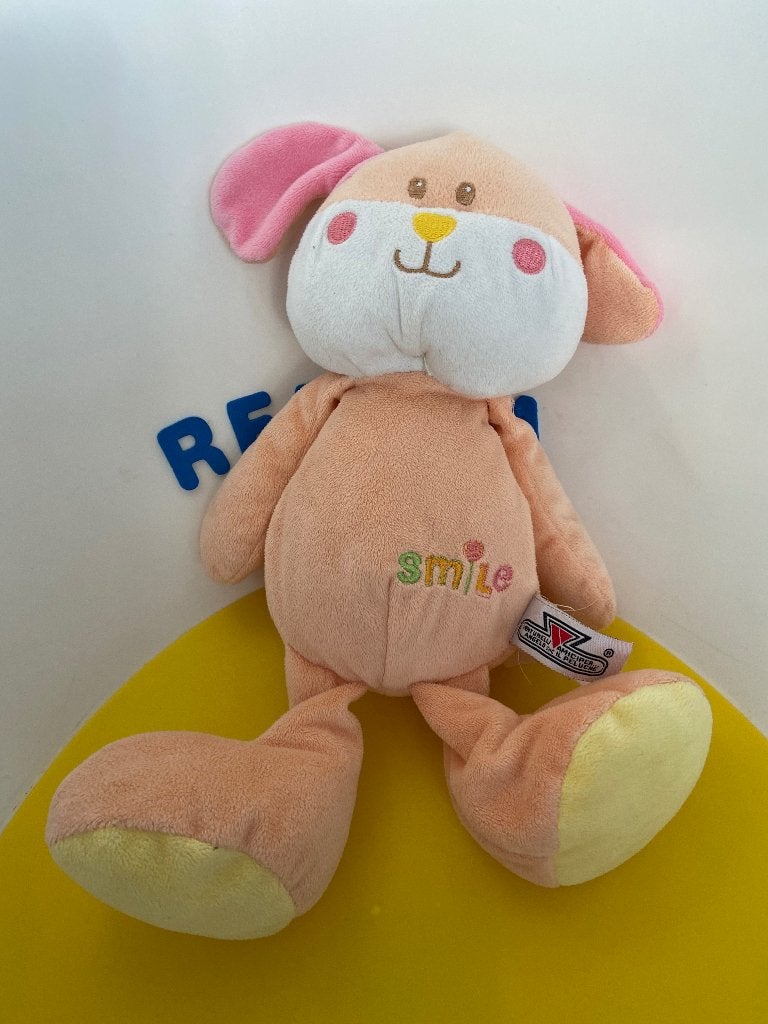 K3254 Lelly  beer Smile oranje roze met belletje, Ophalen of Verzenden, Zo goed als nieuw, Beer