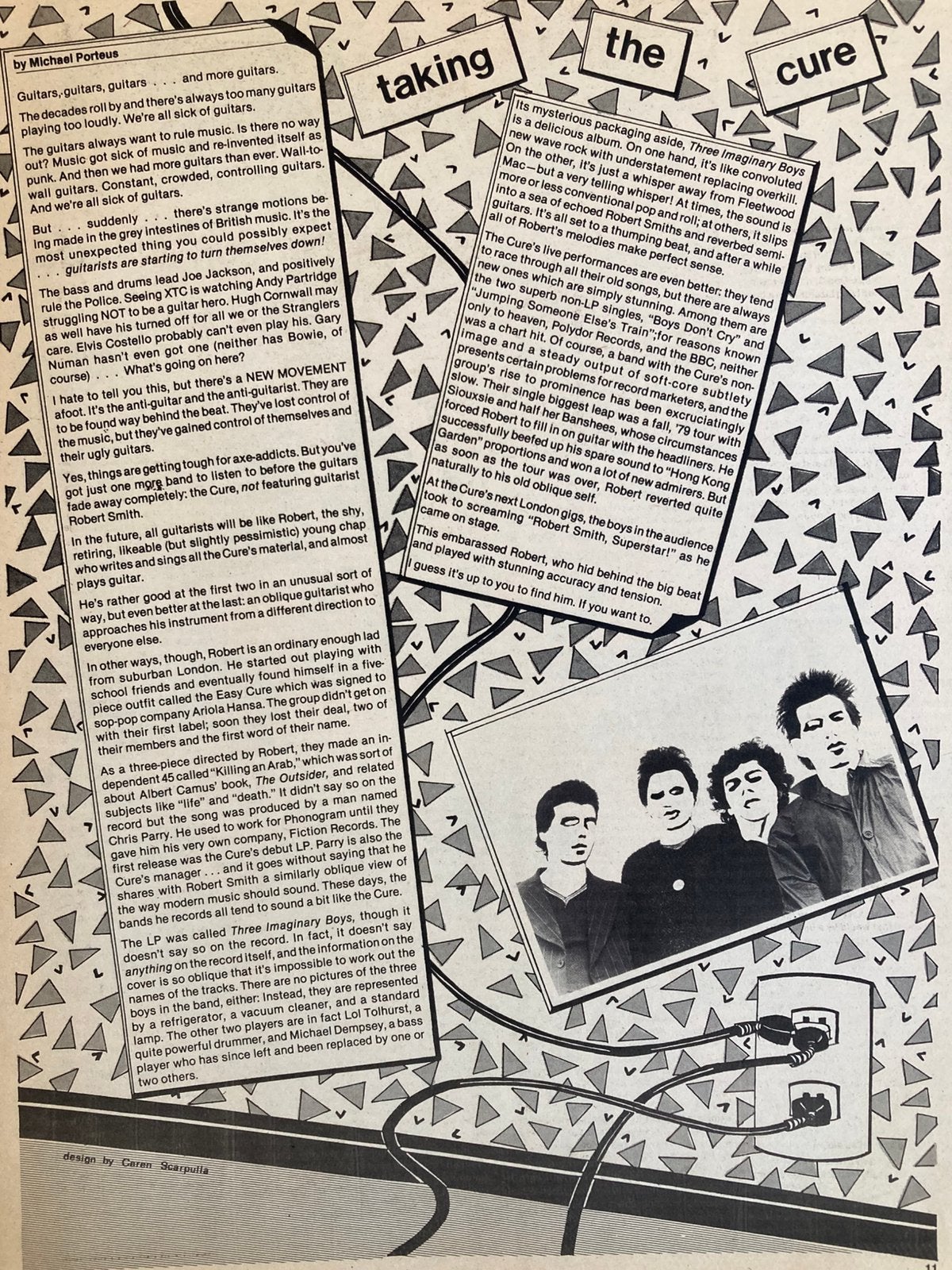 THE CURE recensie Three Imaginary Boys A3 advertentie, Ophalen of Verzenden, Zo goed als nieuw, A1 t/m A3