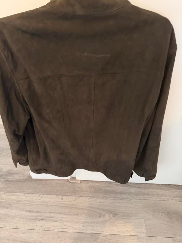 Massimo Dutti Leren zomerjas L, Ophalen of Verzenden, Gedragen, Maat 52/54 (L), Bruin