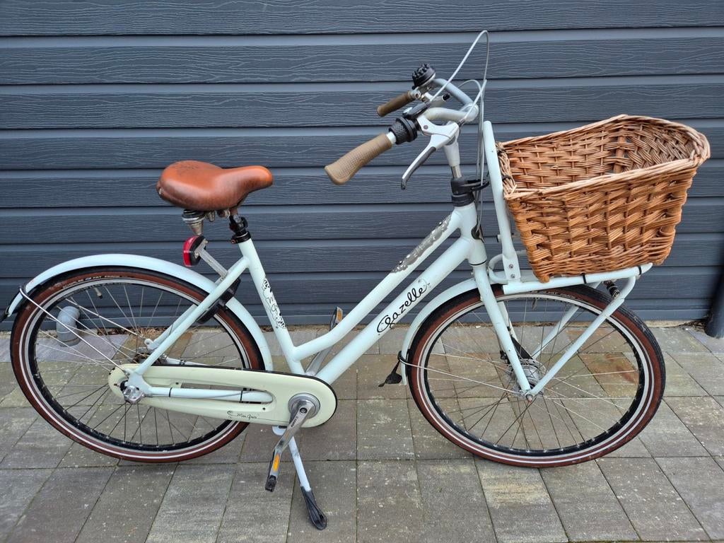 Gazelle damesfiets met mand, Fietsen en Brommers, Fietsen | Dames | Damesfietsen, Ophalen, Terugtraprem, Gebruikt, 50 tot 53 cm