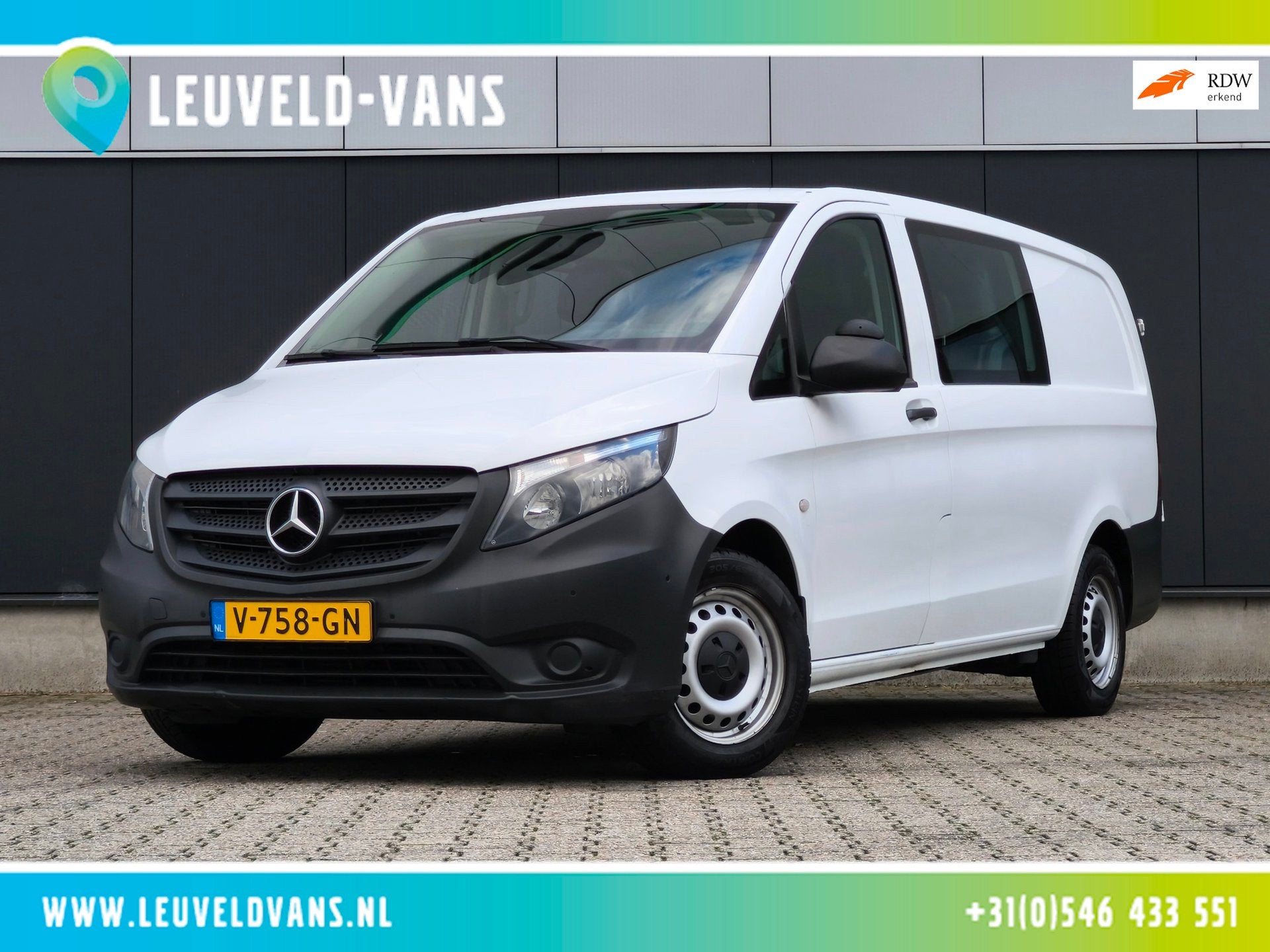 Mercedes-Benz Vito 114CDI LANG DUBBELE CABINE AUT CLIMATE CR, Automaat, Gebruikt, 4 cilinders, Wit