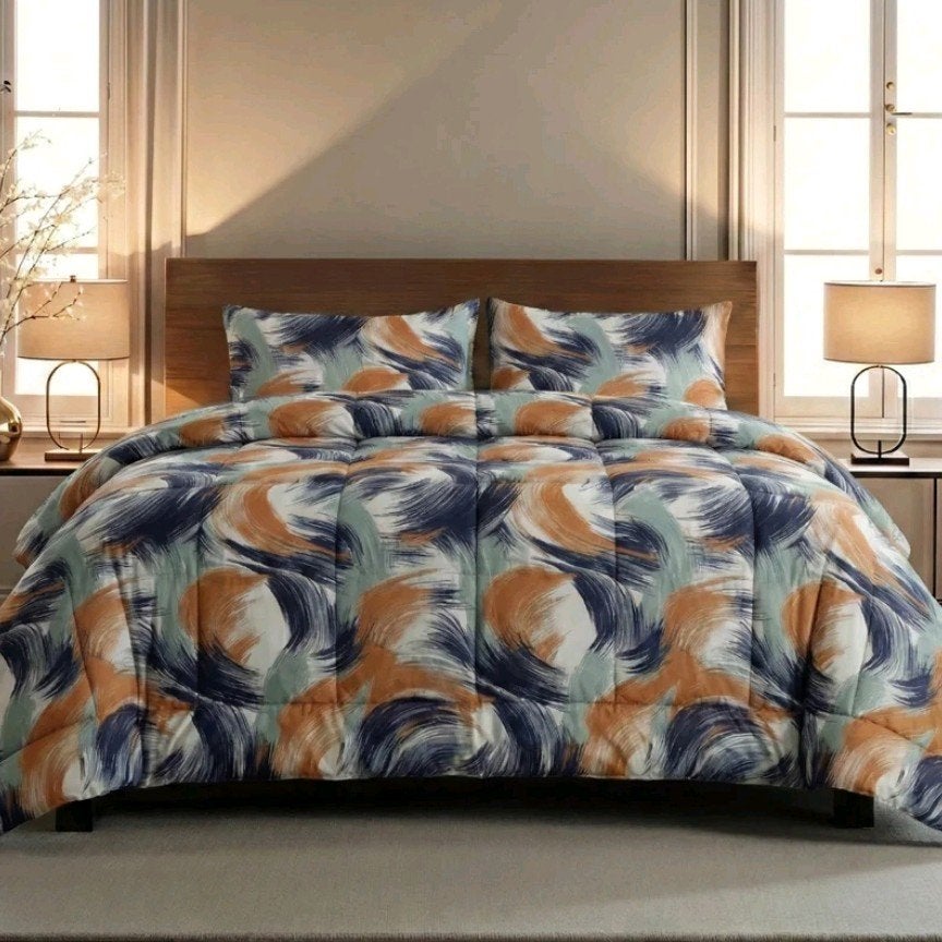 Wonderbed Urban Brush Dekbed 140x200 incl. slopen, Eenpersoons, Meerkleurig, Handelsonderneming arie willemse, Overige materialen