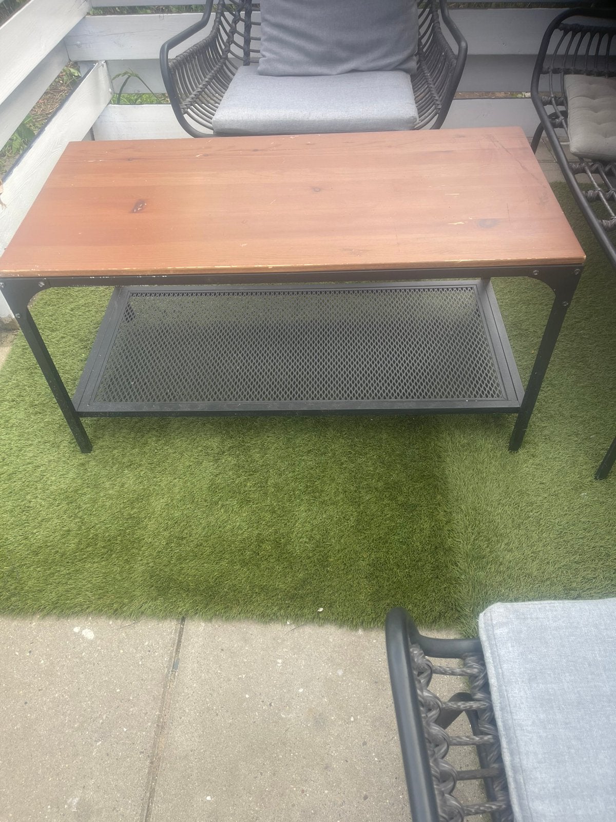 Salontafel, Tuin en Terras, Ophalen of Verzenden, Zo goed als nieuw, Rechthoekig, Hout