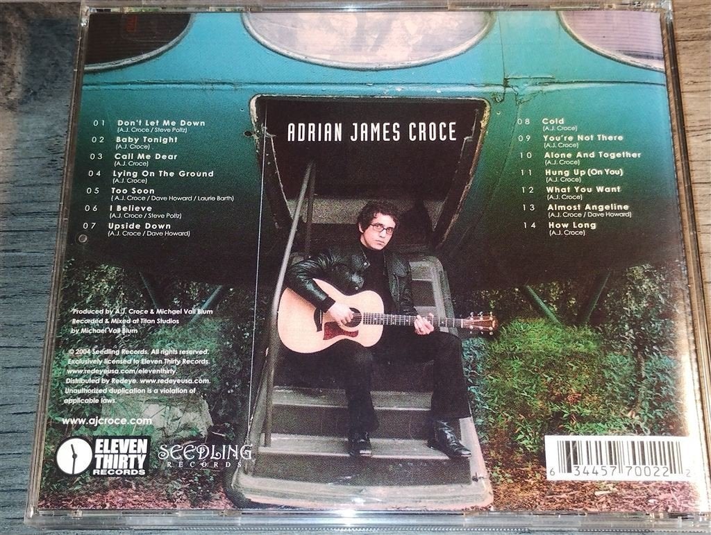 Adrian James Croce [Gesigneerd], Cd's en Dvd's, Ophalen of Verzenden, Zo goed als nieuw, Poprock
