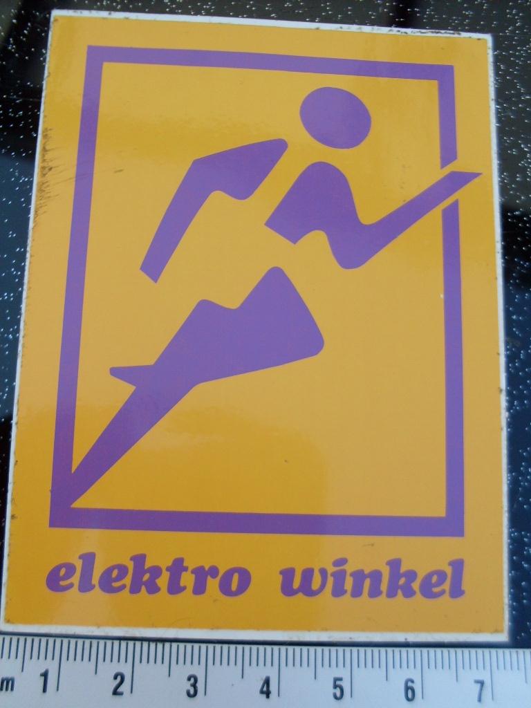 sticker elektro winkel logo electro, Verzenden, Zo goed als nieuw, Bedrijf of Vereniging