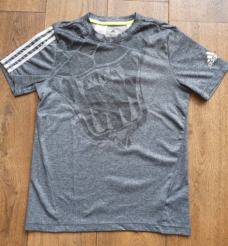 Grijs Sportshirt Adidas (164), Adidas, Gebruikt, Sport- of Zwemkleding, Ophalen of Verzenden