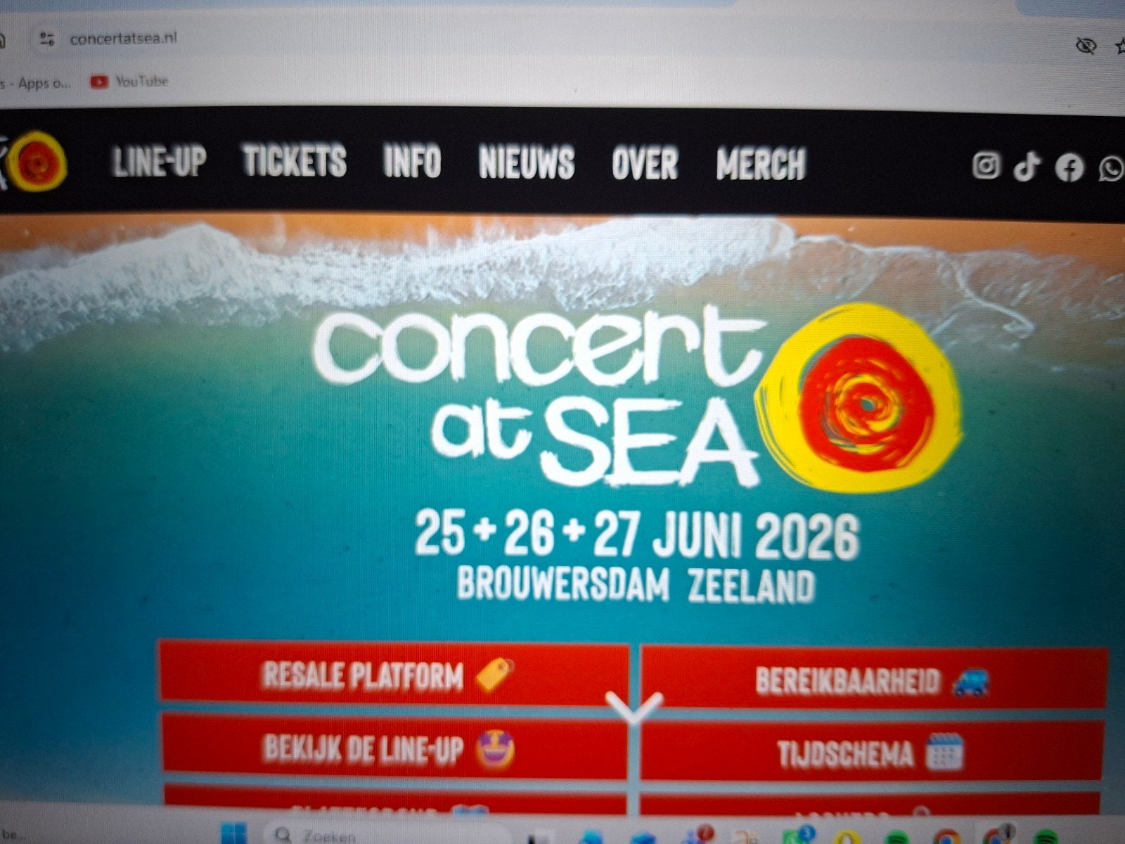 2 kaarten, zaterdag, concert at sea, Tickets en Kaartjes, Evenementen en Festivals, Drie personen of meer