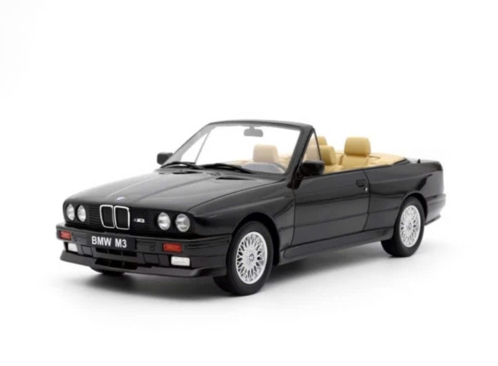 BMW E30 M3 Cabrio '89 Zwart Metallic OTTO MOBILE 1/18 OT1012, Verzenden, Nieuw, Auto, OttOMobile