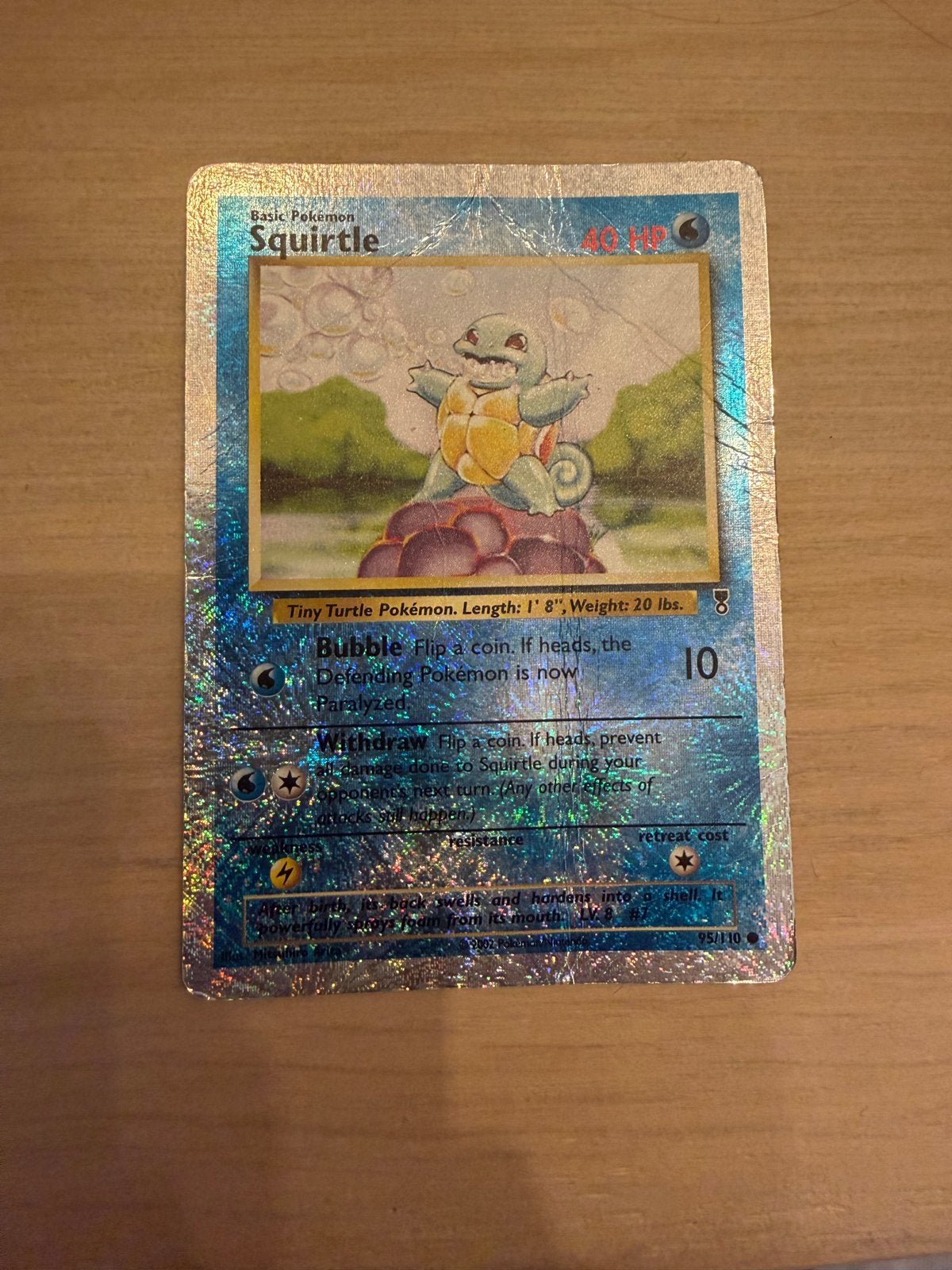 Squirtle Reverse Holo #95 Pokémon Legendary Collection, Ophalen, Gebruikt, Losse kaart, Foil