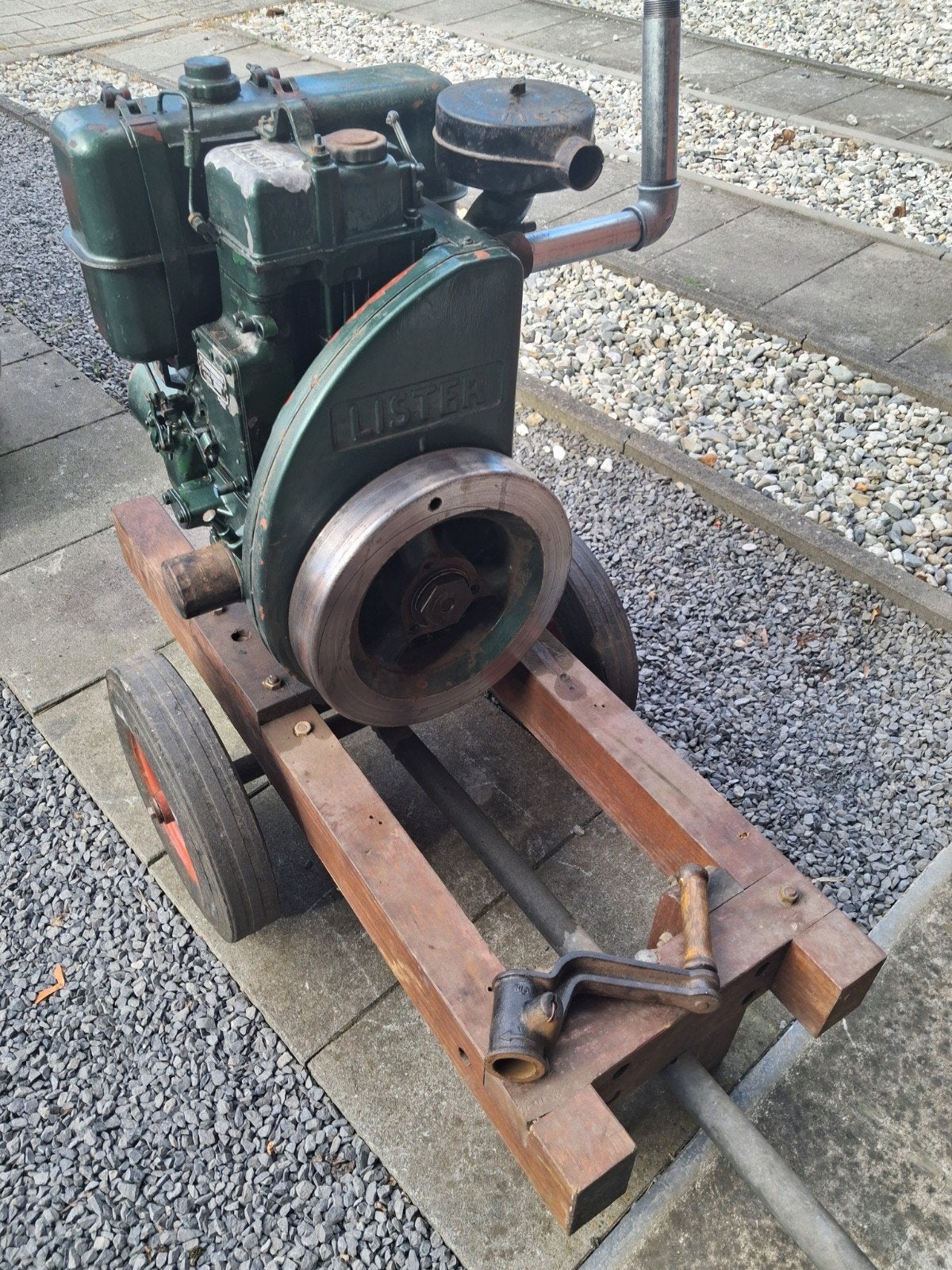 Lister ST 1 cilinder diesel motor, Ophalen, Gebruikt, Dieselmotor