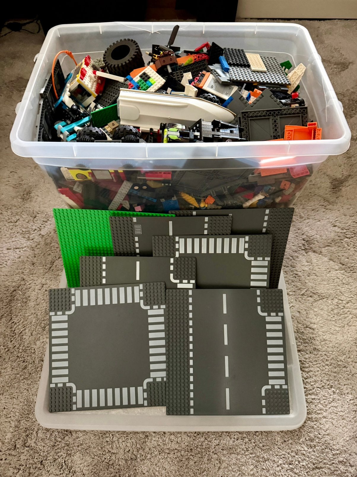 Lego - kist met 20KG lego incl. bouwplaten, Ophalen, Zo goed als nieuw