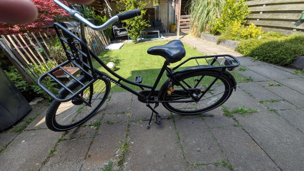Sparta Transportfiets - Zwart, Gebruikt 26 inch, Fietsen en Brommers, Fietsen | Dames | Damesfietsen, Ophalen, Terugtraprem, Sparta
