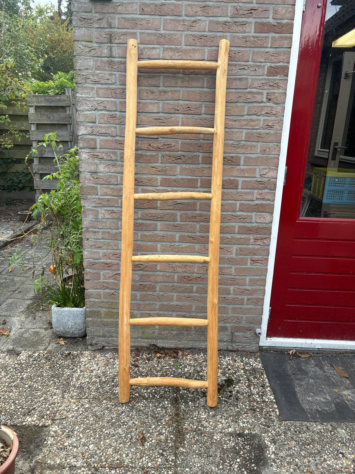 Decoratieve houten ladder - 180 cm hoog