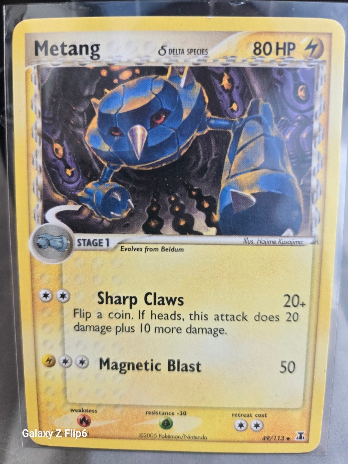 Metang Delta Species Pokémon Kaart (49/113), Ophalen of Verzenden, Gebruikt, Losse kaart