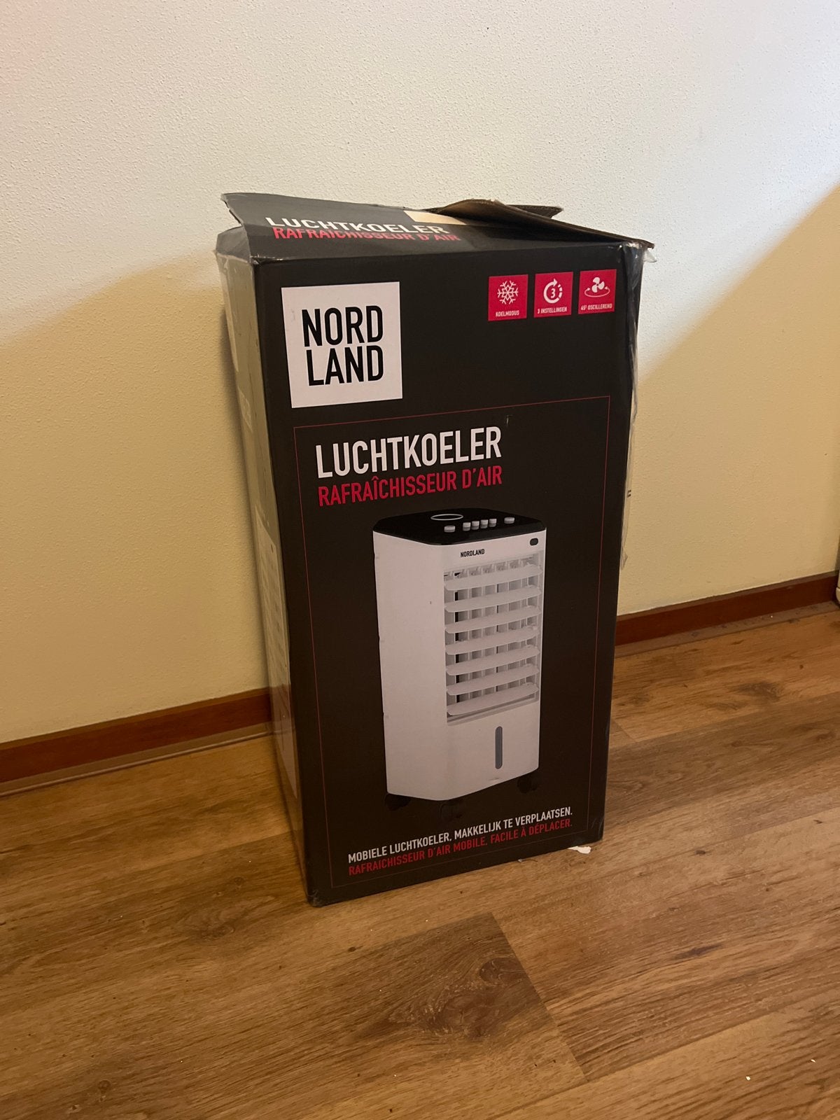 Nordland Luchtkoeler - Mobiele Airco met 3 Snelheden, Minder dan 60 m³, Nieuw, 3 snelheden of meer, Ophalen of Verzenden