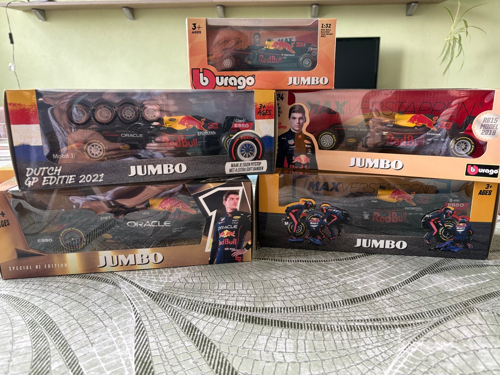 Max Verstappen Red Bull Racing modelauto's - Jumbo editie, Overige merken, Auto, 1:32 tot 1:50, Nieuw