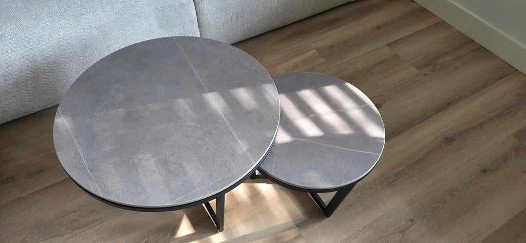 Super mooie salontafels, 50 tot 100 cm, Rond, Zo goed als nieuw, Metaal