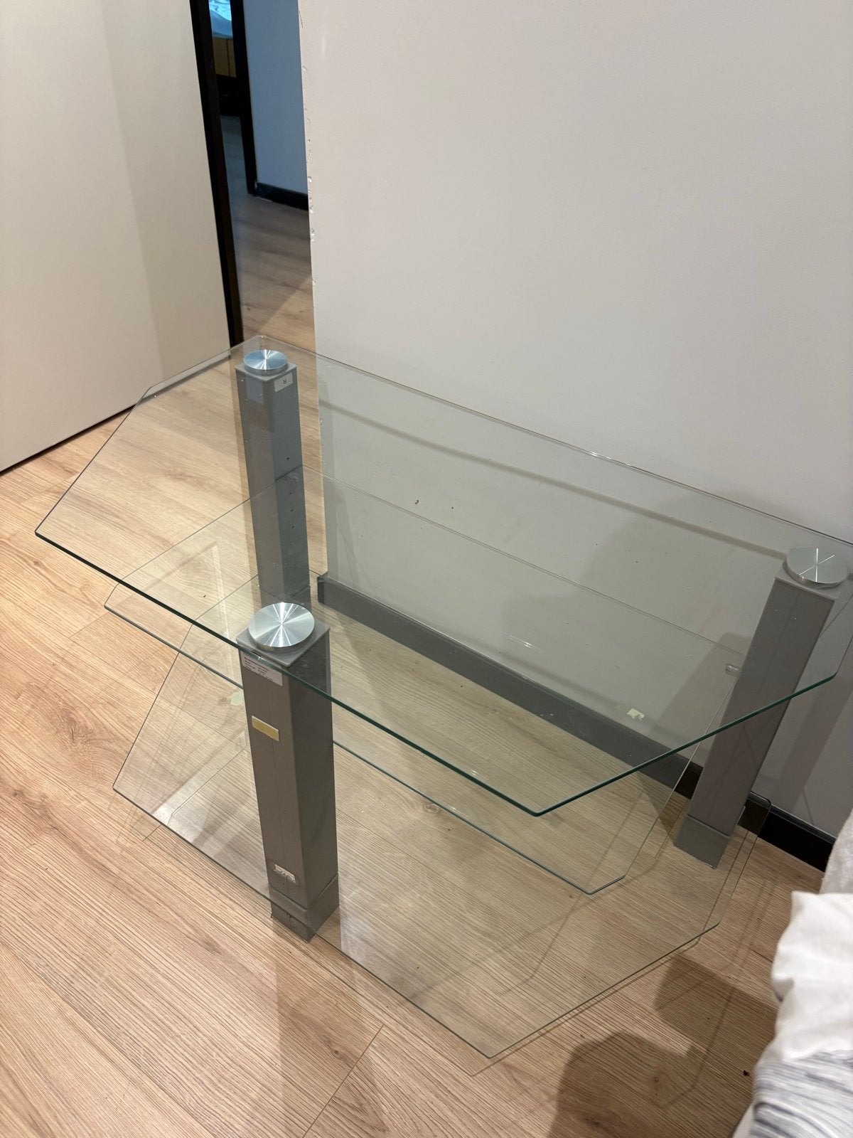 Glazen TV-meubel / audiomeubel van Aldenkamp, Huis en Inrichting, Ophalen, Gebruikt, 50 tot 100 cm, Glas