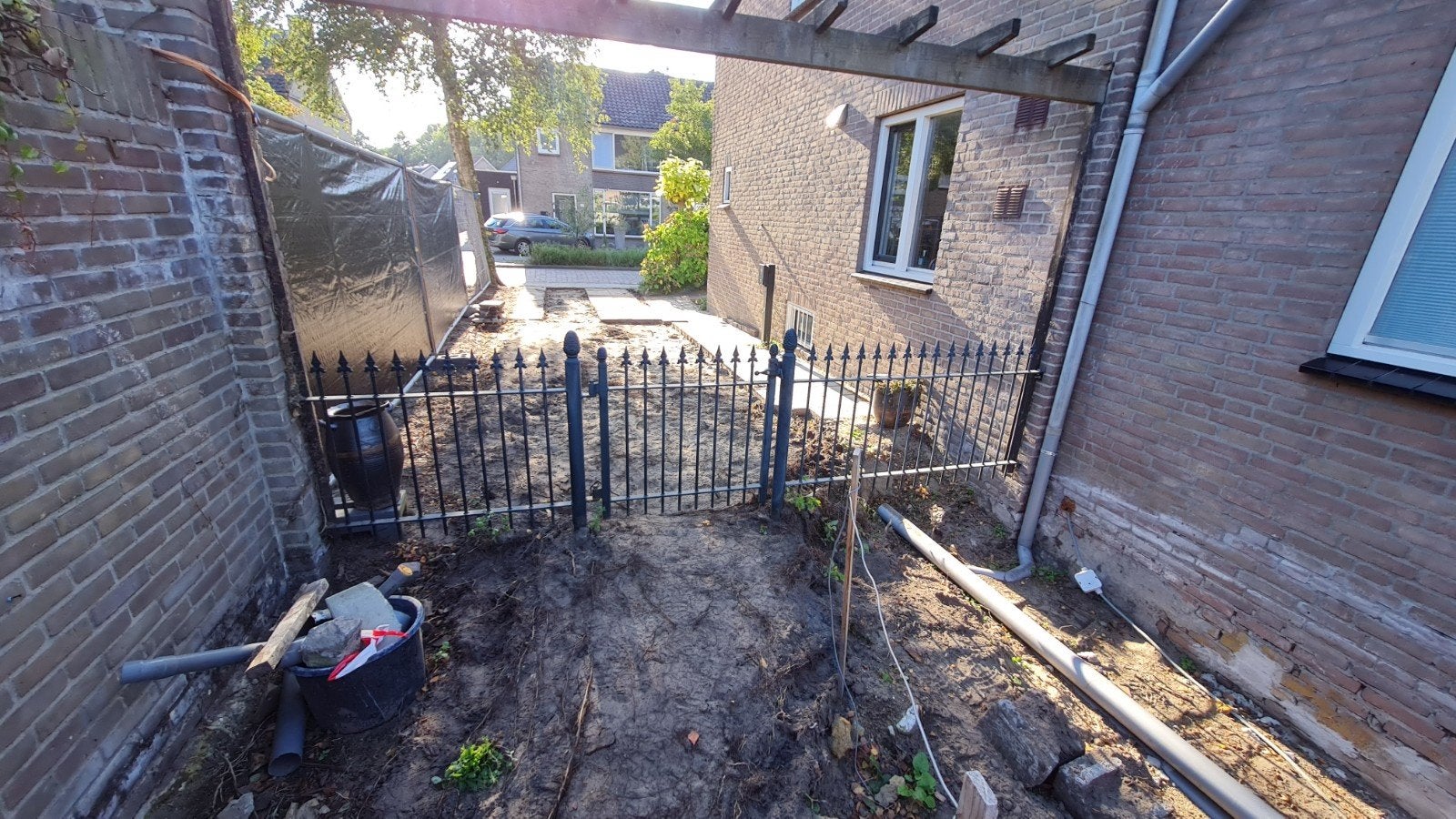 Oerdegelijk stalen draaipoort hekwerk, Ophalen, Met poort, Gebruikt, Sierhekwerk