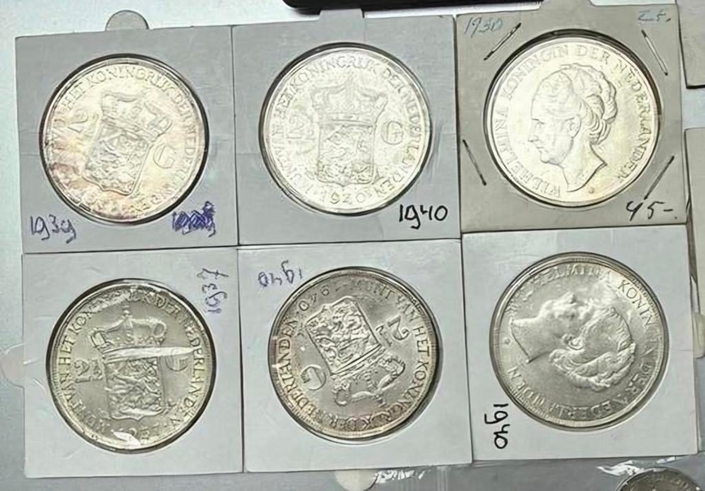 Zilveren 2,5 guldens Wilhelmina (diverse jaren), Zilver, Ophalen of Verzenden, Koningin Wilhelmina, Losse munt