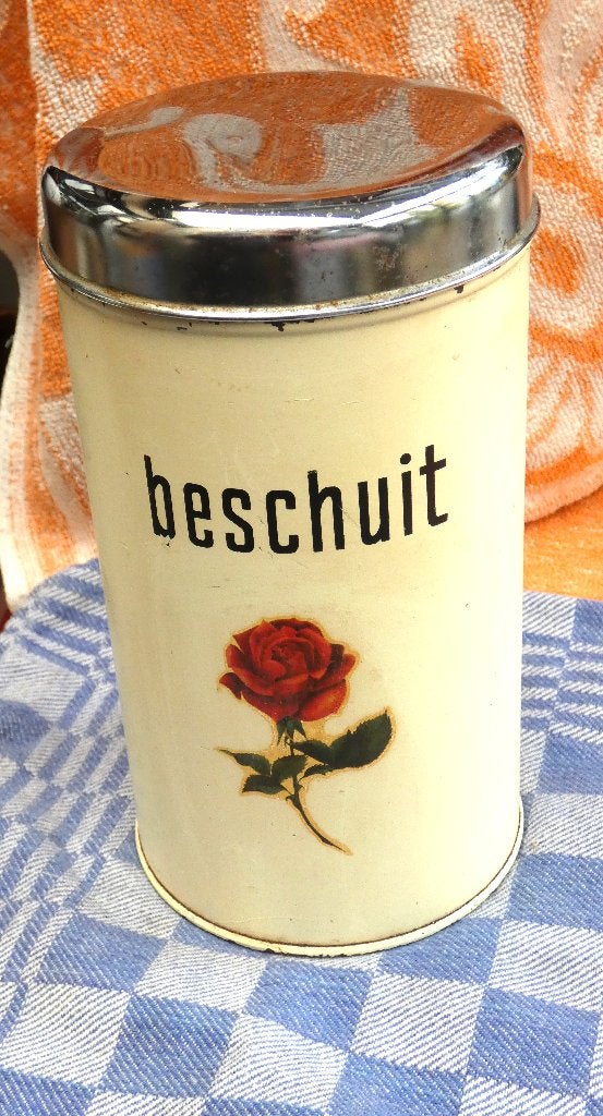 Brabantia koffiebus en beschuitbus/ brocante voorraadbussen, Antiek en Kunst, Ophalen of Verzenden