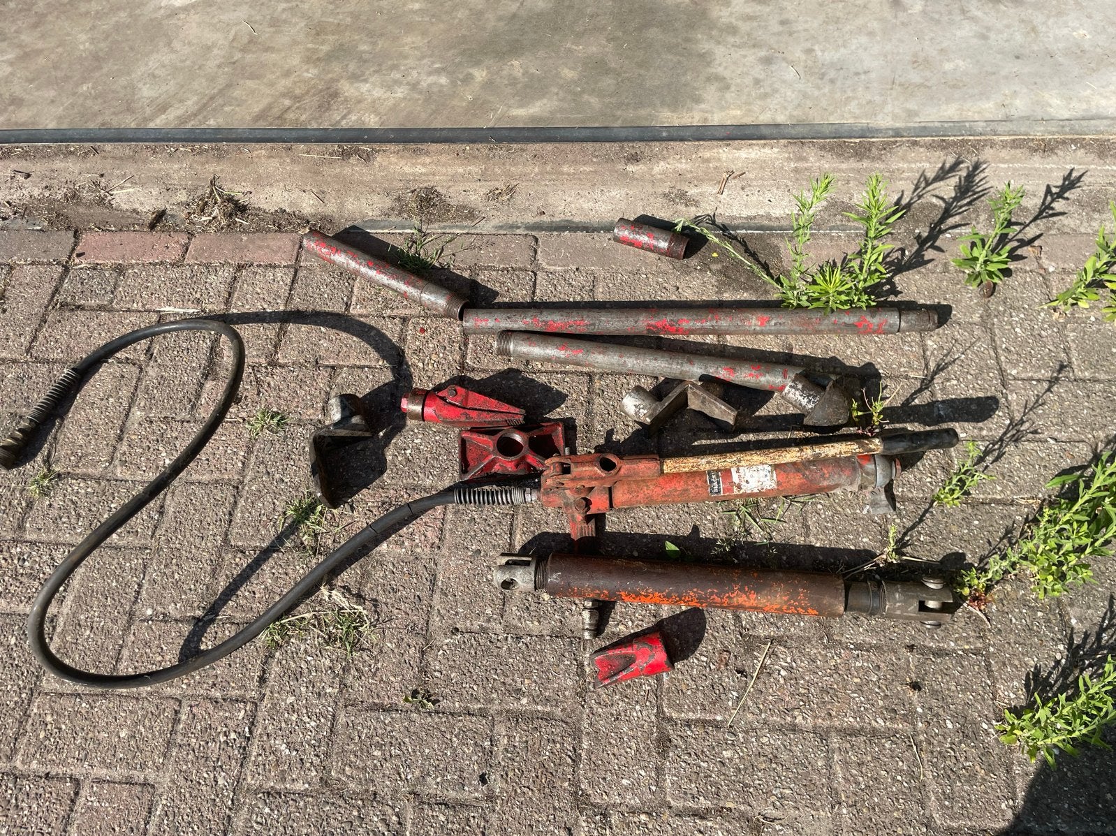 Gebruikte hydraulische set - diverse onderdelen, Ophalen, Gebruikt, Hydraulisch, Potkrik