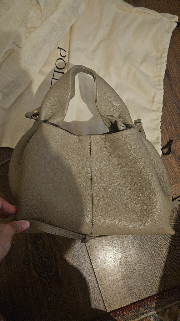 Polene tas, Sieraden, Tassen en Uiterlijk, Tassen | Damestassen, Ophalen of Verzenden, Gebruikt, Grijs, Handtas