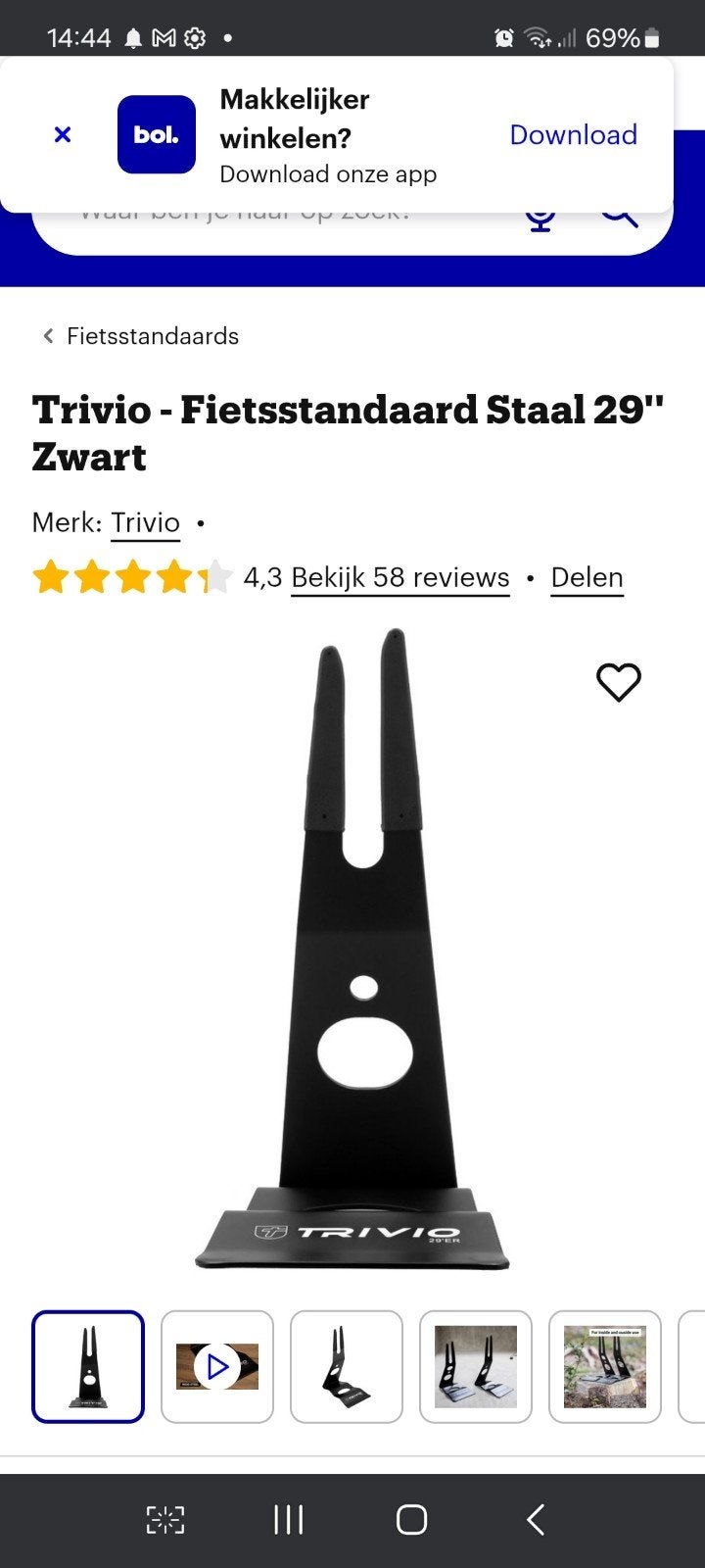 fietsstandaard   Trivino    zgn, Ophalen of Verzenden