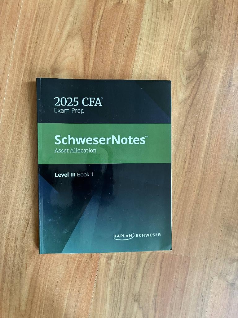 CFA Level 3 Schweser notes 2025, Boeken, Ophalen of Verzenden, Zo goed als nieuw, Geld en Beleggen