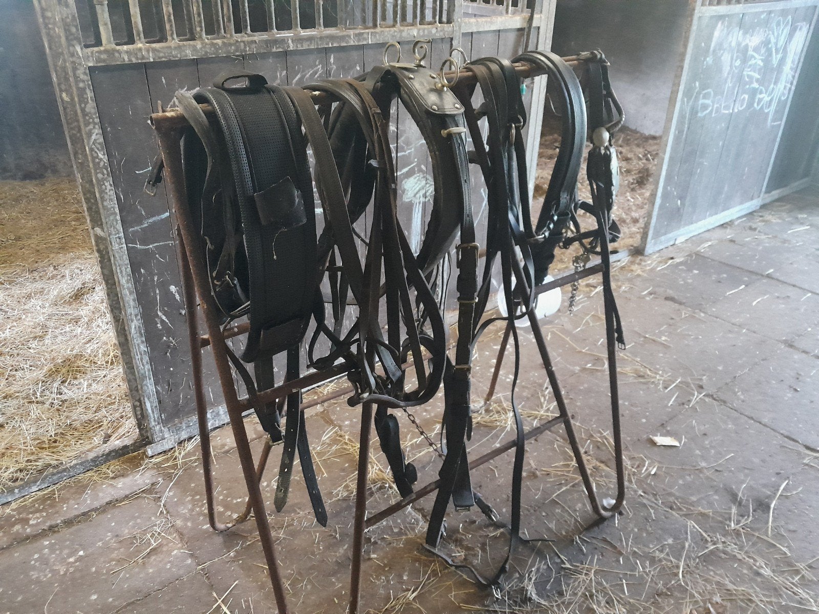 lederen enkelspantuig cob/full, Ophalen, Gebruikt, Cob