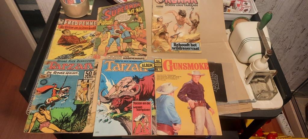 10 hele oude strips comics, Meerdere comics, Ophalen of Verzenden, Gelezen, Europa