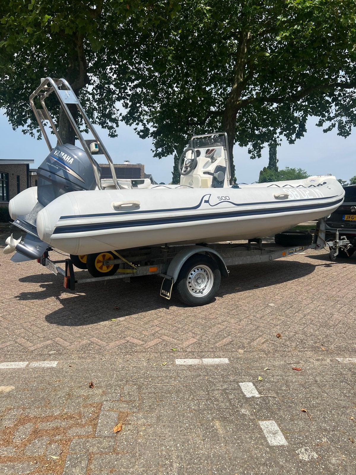 Arimar Sea Pioneer 500 RIB met Yamaha 60pk en Pega trailer, Watersport en Boten, Rubberboten, 60 pk, Zonnedek, Polyester/glasvezel