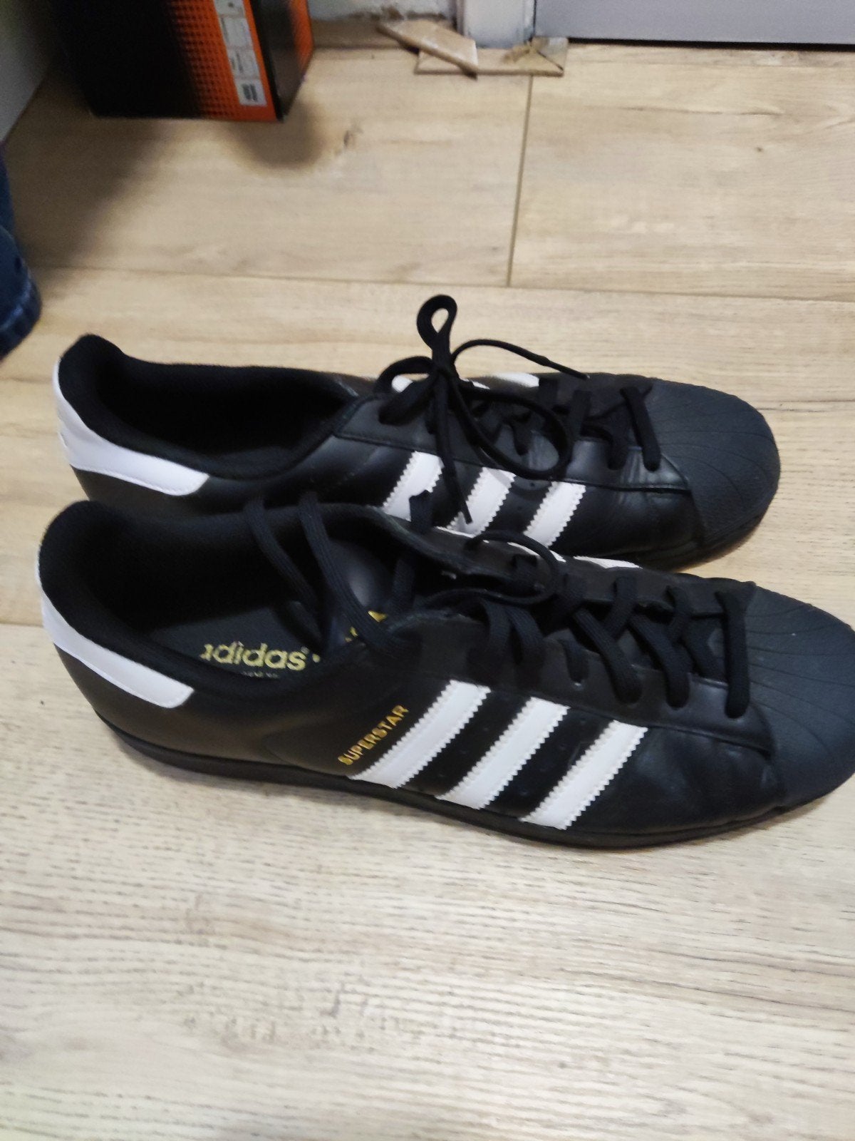 Adidas Superstar sneakers - Zwart met witte strepen, Ophalen of Verzenden, Gedragen, Zwart